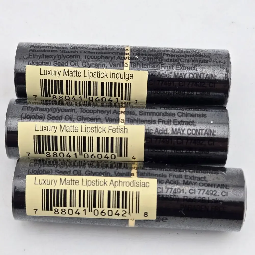 IMAN Luxury Matte Lipstick Mixed Lot Of 6 Assorted Colors Full Size Gift Set